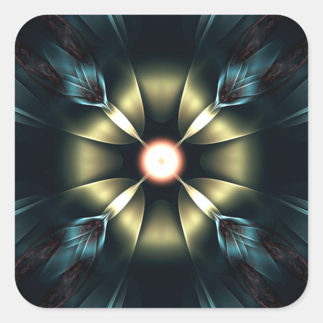 Pegatina Cuadrada Ornamento brillante (Anverso)