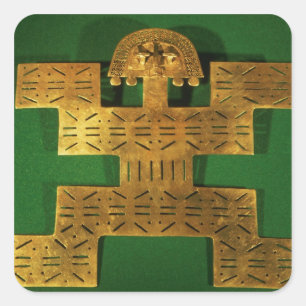 Pegatina Cuadrada Ornamento pectoral de la región del Tolima