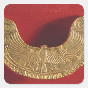 Pegatina Cuadrada Ornamento pectoral de los árboles de falcón