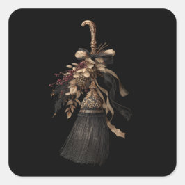 Pegatina Cuadrada Ornate Broom