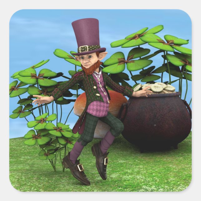 Pegatina Cuadrada Oro (Anverso)