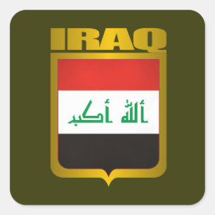 Pegatina Cuadrada "Oro de Iraq "