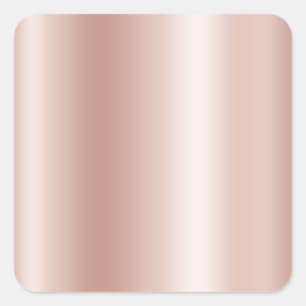 Pegatina Cuadrada Oro Rosa Pálido Desvanecido Holográfico