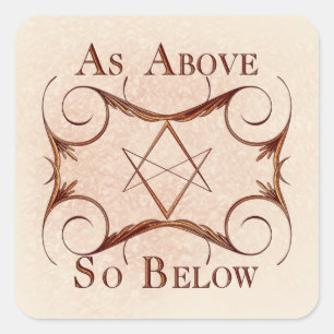 Pegatina Cuadrada Oro Rosa Unicursal