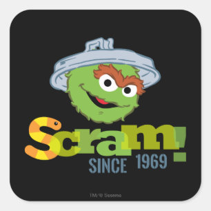 Pegatina Cuadrada Oscar al Grouch 1969