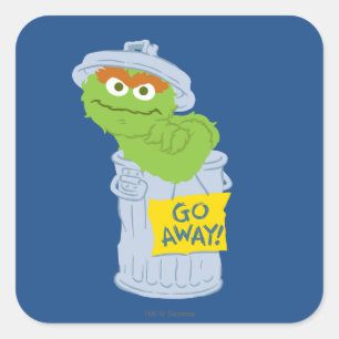 Pegatina Cuadrada Oscar el gráfico de Grouch