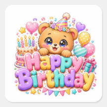 Osito de felicitaciones Kawaii pastel rosa adorabl