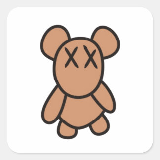 Pegatina Cuadrada Osito de sticker