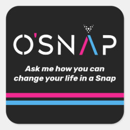 Pegatina Cuadrada O'Snap Pregúntame