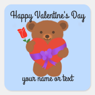 Pegatina Cuadrada Oso de peluche #1 Pegatinas