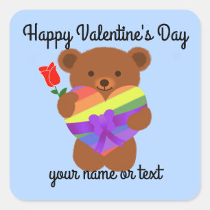 Pegatina Cuadrada Oso de peluche #2 Pegatinas