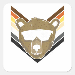 Pegatina Cuadrada Oso LGBTQ Por Mes Del Orgullo Gay - Gafas De Sol F