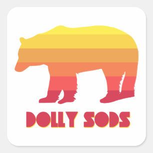 Pegatina Cuadrada Oso salvaje Dolly Sods