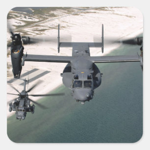 Pegatina Cuadrada Osprey CV-22 y baja ruptura MH-53