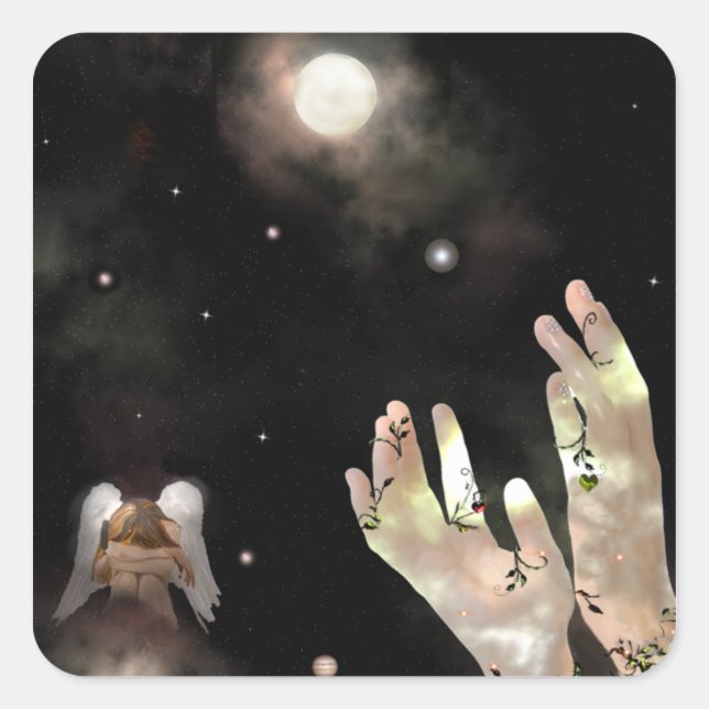 Pegatina Cuadrada ¡Ostara! (Anverso)