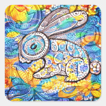 Osterhase im Doodle-Stil