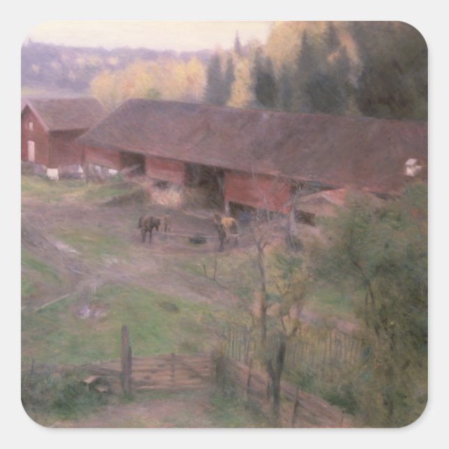 Pegatina Cuadrada Otoño, 1891 (Anverso)