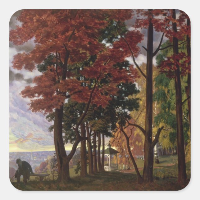 Pegatina Cuadrada Otoño, 1918 (Anverso)