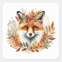 Otoño Caída Tema Cute Fox Flower Cumpleaños