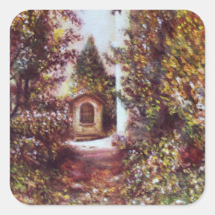 PEGATINA CUADRADA OTOÑO SILENCIOSO EN FLORENCIA