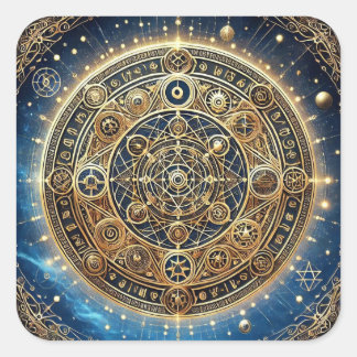 Pegatina Cuadrada Otorgamiento de pegatinas por ej gold