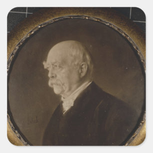 Pegatina Cuadrada Otto de Bismarck