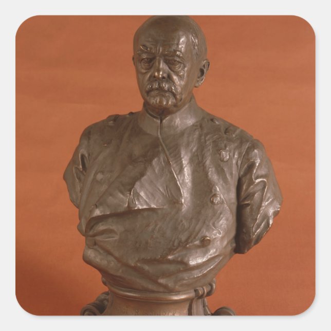 Pegatina Cuadrada Otto von Bismarck, 1886 (Anverso)