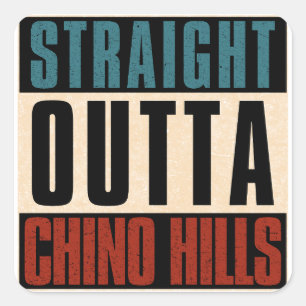 Pegatina Cuadrada Outta Chino Hills California