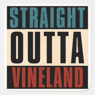 Pegatina Cuadrada Outta Vineland New Jersey NJ