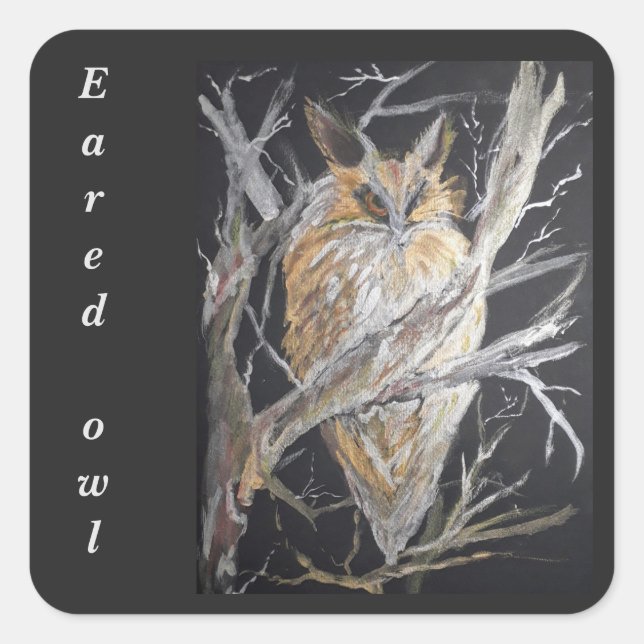 Pegatina Cuadrada Ovina acuática (Anverso)