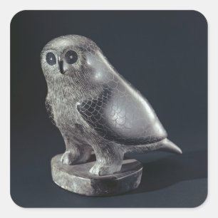 Pegatina Cuadrada Owl, de Cape Dorset