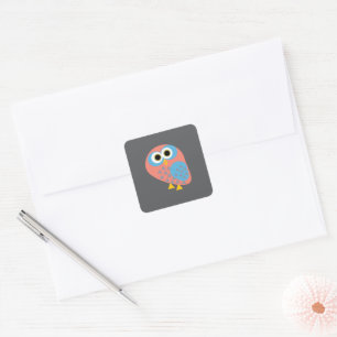 Pegatina Cuadrada Owl hootie