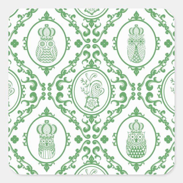 Pegatina Cuadrada Owl Kingdom (Anverso)