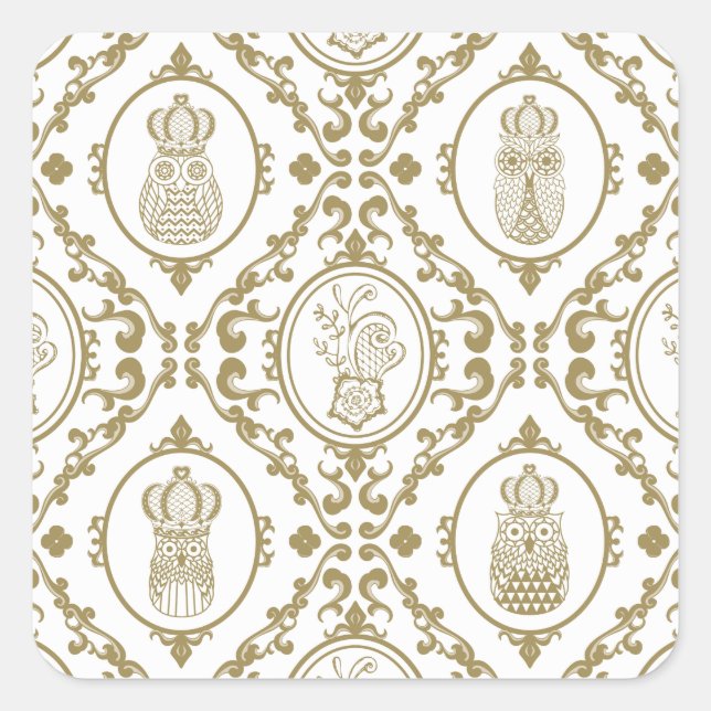 Pegatina Cuadrada Owl Kingdom (Anverso)