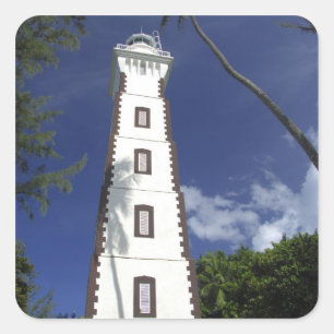 Pegatina Cuadrada Pacífico Sur, Polinesia Francesa, Tahití.Venus