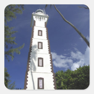 Pegatina Cuadrada Pacífico Sur, Polinesia Francesa, Tahití.Venus