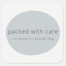 Pegatina Cuadrada Packed with care tiny business Sticker