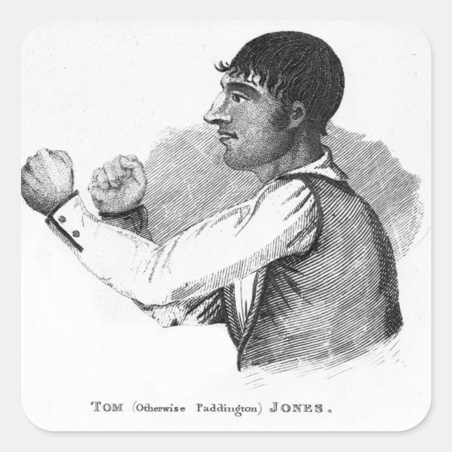 Pegatina Cuadrada Paddington Tom Jones (Anverso)