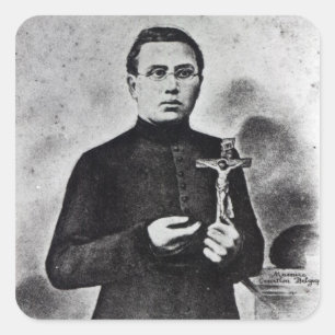 Pegatina Cuadrada Padre Damián