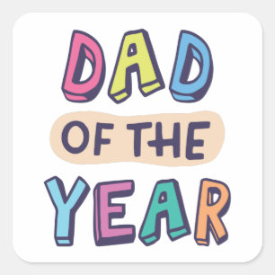 Pegatina Cuadrada Padre del Año