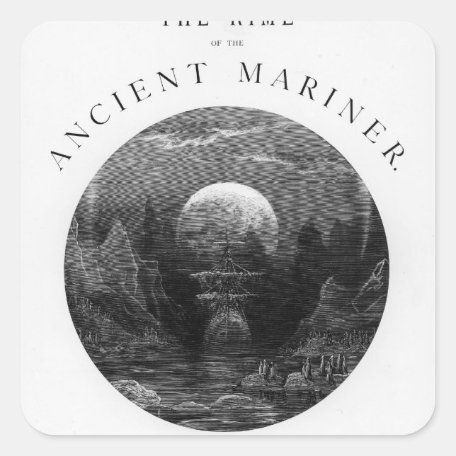 Pegatina Cuadrada Página de título de 'El régimen del antiguo marine (Anverso)