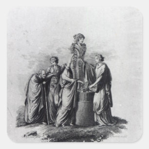 Pegatina Cuadrada Página de título de la adaptación de Muzio