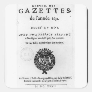 Pegatina Cuadrada Página de título de la primera colección de 'La