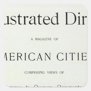 Pegatina Cuadrada Página de título de San Francisco California