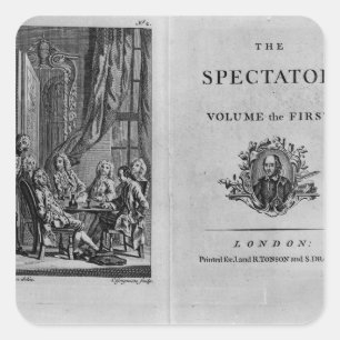 Pegatina Cuadrada Página de título del primer volumen de recogido