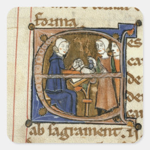 Pegatina Cuadrada Pago de impuestos