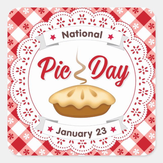Pegatina Cuadrada Páguense alrededor de Pegatinas de Pie Day (Anverso)