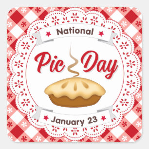 Pegatina Cuadrada Páguense alrededor de Pegatinas de Pie Day