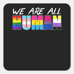 Pegatina Cuadrada Paint LGBT para hombres salpica oso gay