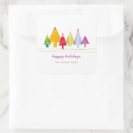 Pegatina Cuadrada Painted Pines Sticker